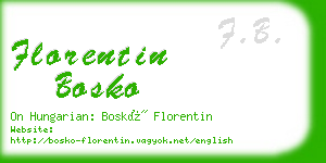 florentin bosko business card